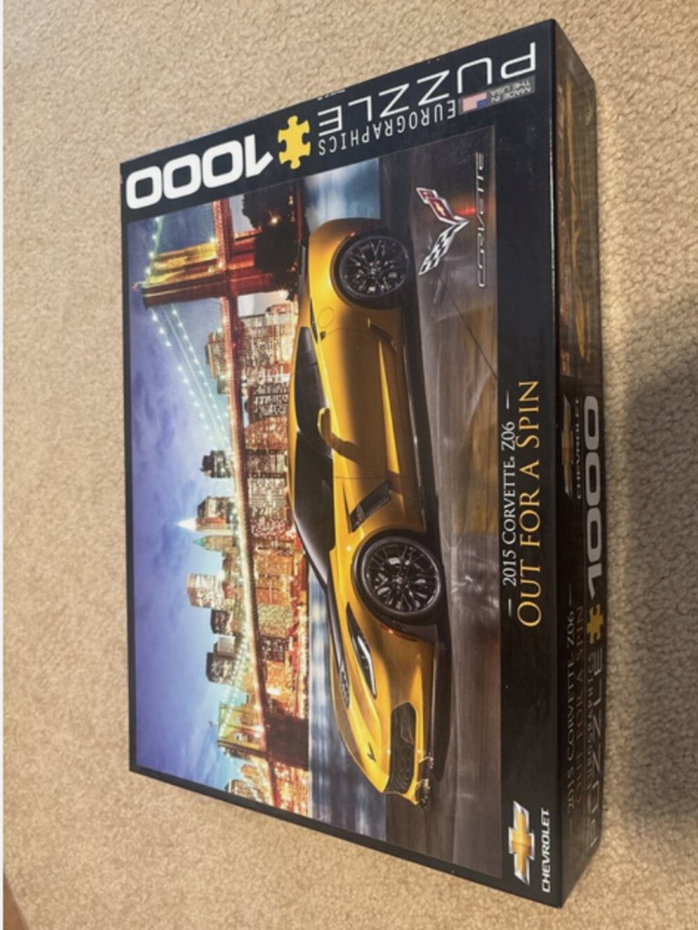 2015 Corvette Z06 Out for a Spin 1000 Piece Jigsaw Puzzle Eurographics